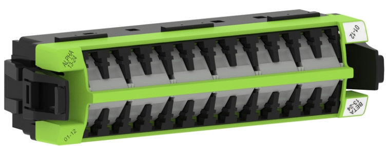 CommScope 360G2 DISTRIBUTION ADAPTER PACK 24 LC MM OM5 LIME GREEN